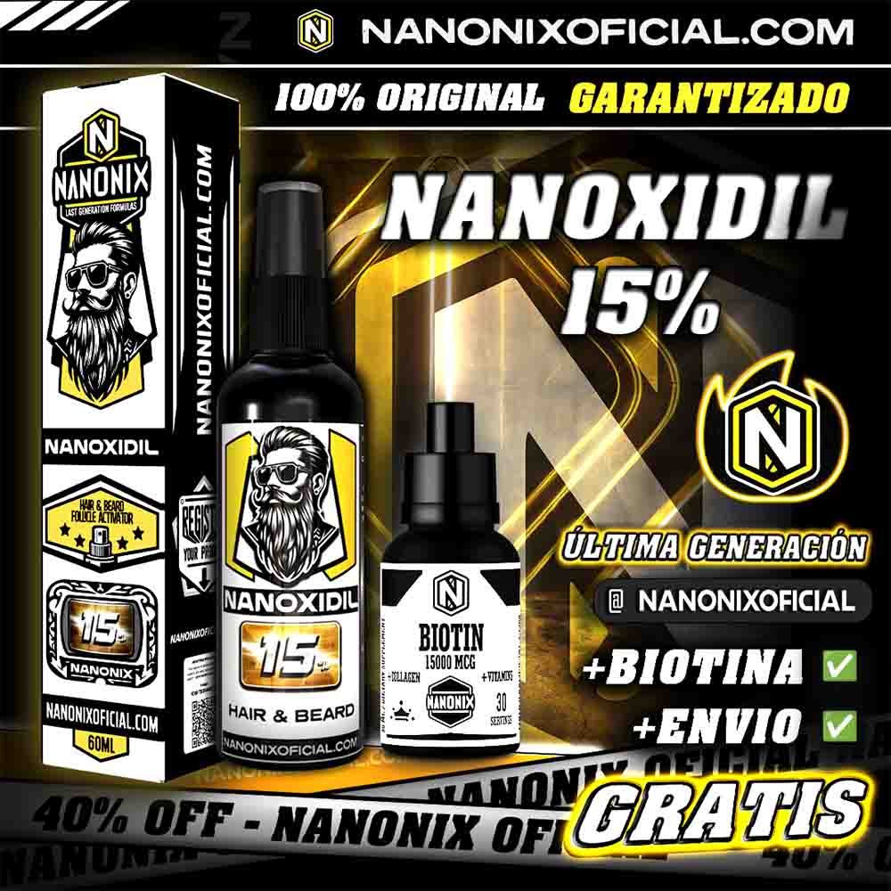 1 NANOXIDIL 15% NANONIX + 1 BIOTINA