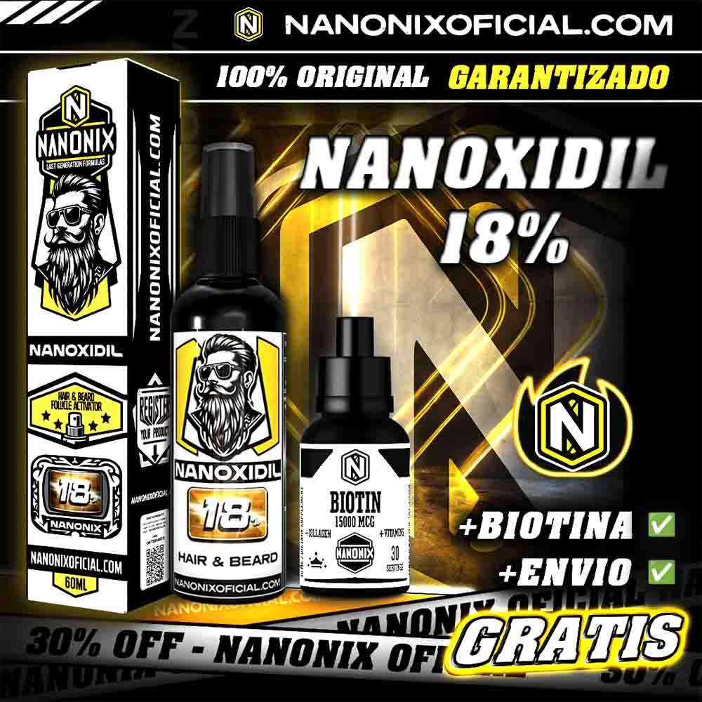 1 NANOXIDIL 18% NANONIX + 1 BIOTINA